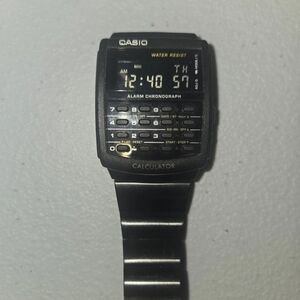 CASIO CALCULATOR WATCH CA 506 Black Metal Band